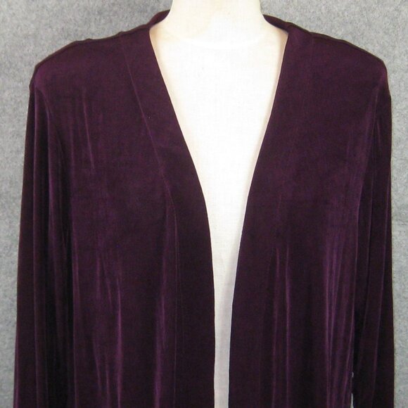 Citiknits Open Cardigan Size 1X Purple - Picture 2 of 5